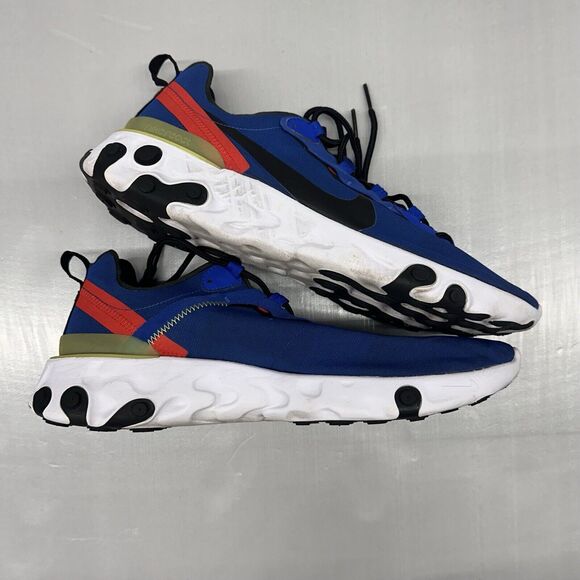 Nike React Elements 55 Game Royal 2019 BQ6166-403 Men's 11.5 Running Sneakers - Picture 1 of 5
